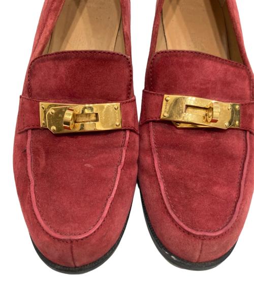 HERMES（エルメス）HERMES (エルメス) ケリー金具ローファー レッド サイズ:SIZE 37 1/2の古着・服飾アイテム