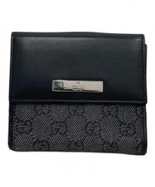 GUCCI（グッチ）の古着「GGキャンバス ２つ折り財布」｜ブラック