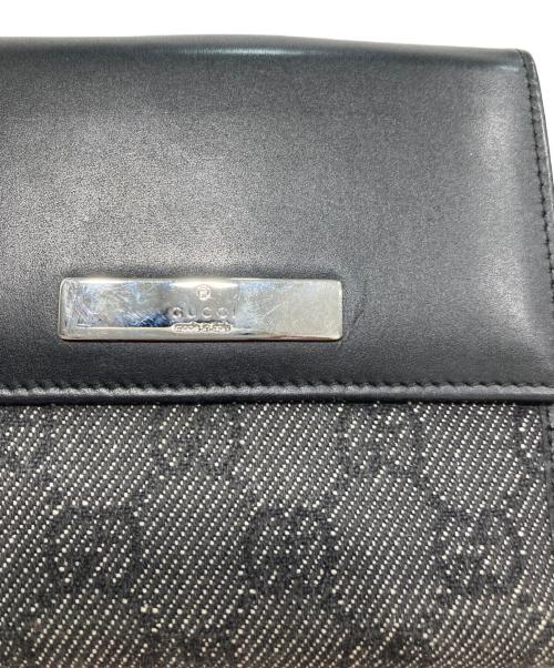 GUCCI（グッチ）GUCCI (グッチ) GGキャンバス ２つ折り財布 ブラックの古着・服飾アイテム