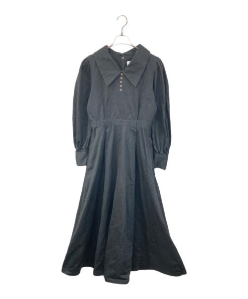 foufou（フーフー）foufou (フーフー) ビッグカラードレス ブラック サイズ:SIZE 1の古着・服飾アイテム
