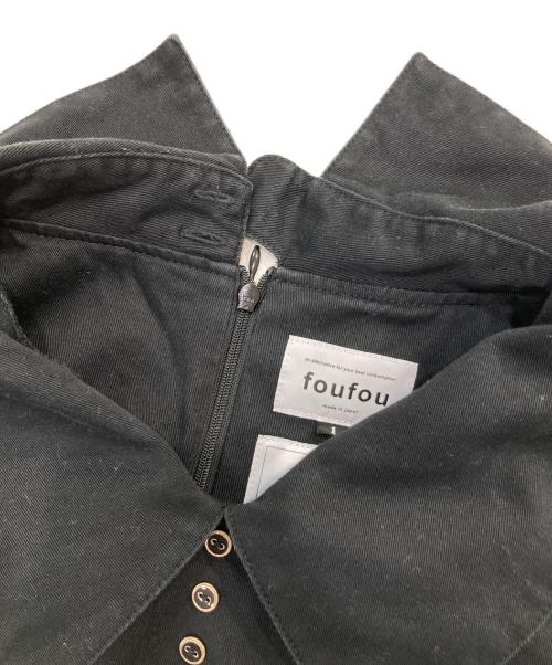 foufou（フーフー）foufou (フーフー) ビッグカラードレス ブラック サイズ:SIZE 1の古着・服飾アイテム