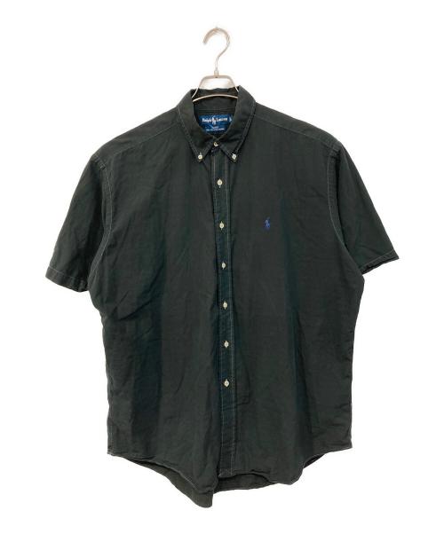 RALPH LAUREN（ラルフローレン）RALPH LAUREN (ラルフローレン) 半袖ボタンダウンシャツ ブラック サイズ:SIZE Lの古着・服飾アイテム