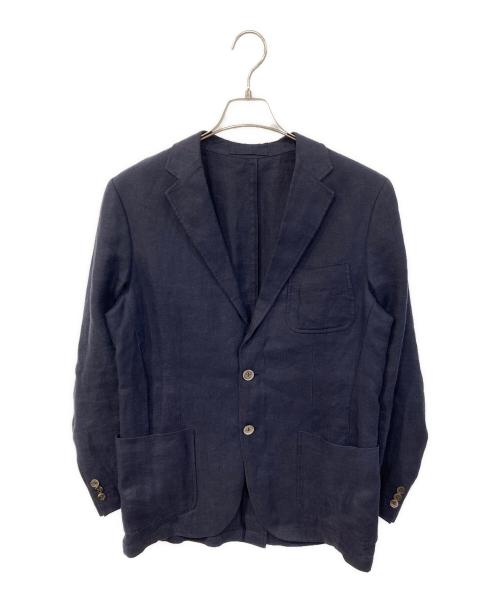 Maker's Shirt 鎌倉（メーカーズシャツカマクラ）Maker's Shirt 鎌倉 (メーカーズシャツカマクラ) リネンテーラードジャケット ネイビー サイズ:SIZE Mの古着・服飾アイテム