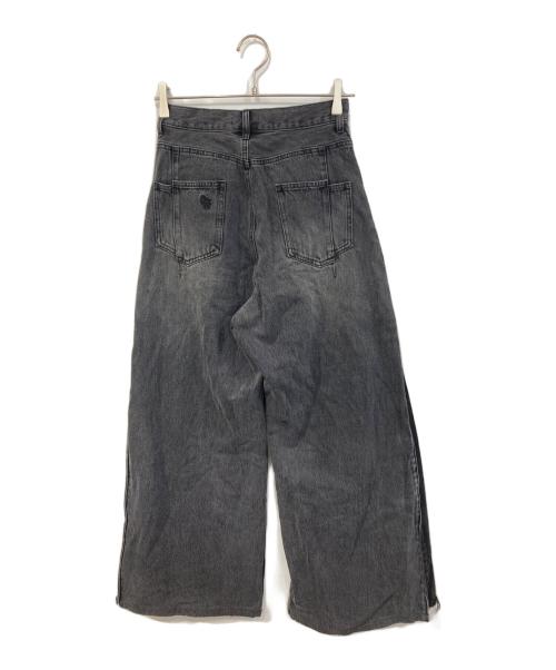 Q.anos（キュアノス）Q.anos (キュアノス) サイドタックデニム ブラック サイズ:SIZE 0の古着・服飾アイテム