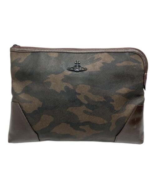 Vivienne Westwood（ヴィヴィアンウエストウッド）Vivienne Westwood (ヴィヴィアンウエストウッド) クラッチバッグ ブラウンの古着・服飾アイテム