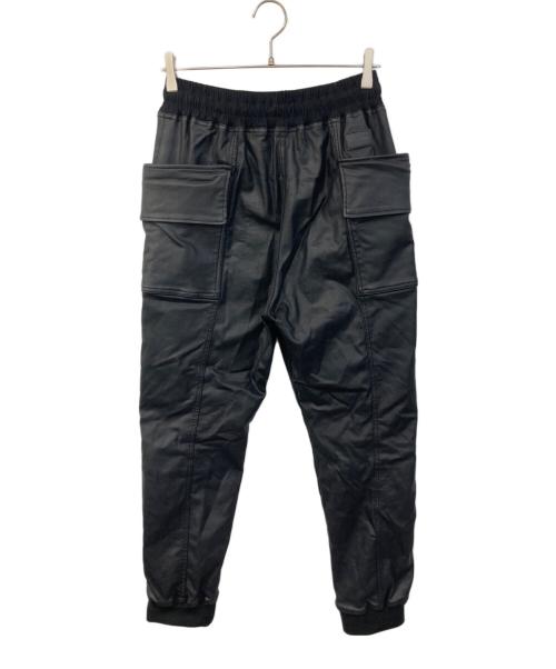 DANKE SCHON（ダンケ シェーン）DANKE SCHON (ダンケ シェーン) レザードローストリング カーゴパンツ ブラック サイズ:SIZE Sの古着・服飾アイテム