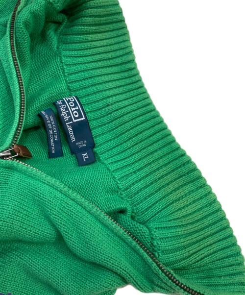 POLO RALPH LAUREN（ポロ・ラルフローレン）POLO RALPH LAUREN (ポロ・ラルフローレン) ハーフジップニット グリーン サイズ:SIZE XLの古着・服飾アイテム