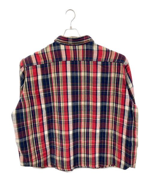CarHartt（カーハート）CarHartt (カーハート) ヘビーチェックネルシャツ レッド サイズ:4XLの古着・服飾アイテム