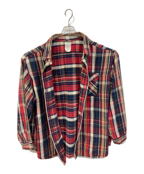 CarHartt（カーハート）CarHartt (カーハート) ヘビーチェックネルシャツ レッド サイズ:4XLの古着・服飾アイテム