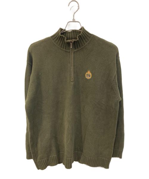 LAUREN RALPH LAUREN（ローレン ラルフ ローレン）LAUREN RALPH LAUREN (ローレン ラルフ ローレン) ハーフジップニット グリーン サイズ:SIZE XLの古着・服飾アイテム