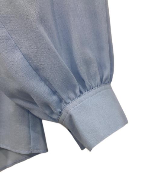 MACPHEE（マカフィー）MACPHEE (マカフィー) ポリステルウールボイル ボウタイブラウス ブルー サイズ:SIZE 36の古着・服飾アイテム