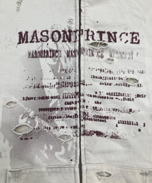 masonprince（メゾンプリンス）masonprince (メゾンプリンス) ダメージ加工ジップパーカー ベージュ サイズ:3の古着・服飾アイテム