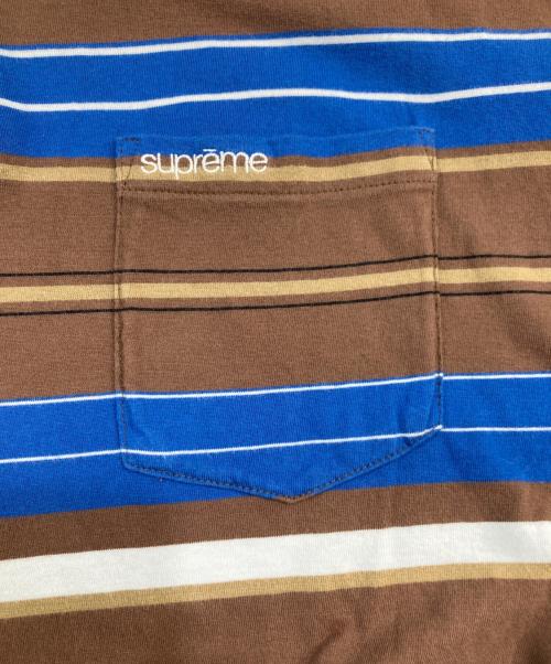 SUPREME（シュプリーム）SUPREME (シュプリーム) Multi Stripe Polo/マルチ ストライプ ポロ ブラウン サイズ:SIZE Lの古着・服飾アイテム
