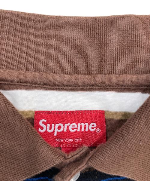 SUPREME（シュプリーム）SUPREME (シュプリーム) Multi Stripe Polo/マルチ ストライプ ポロ ブラウン サイズ:SIZE Lの古着・服飾アイテム