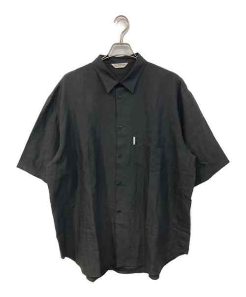 COOTIE PRODUCTIONS（クーティープロダクツ）COOTIE PRODUCTIONS (クーティープロダクツ) リネンオープンカラーS/Sシャツ ブラック サイズ:SIZE XLの古着・服飾アイテム