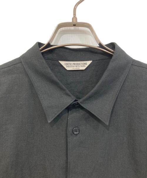 COOTIE PRODUCTIONS（クーティープロダクツ）COOTIE PRODUCTIONS (クーティープロダクツ) リネンオープンカラーS/Sシャツ ブラック サイズ:SIZE XLの古着・服飾アイテム