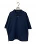 SOPHNET.（ソフネット）の古着「HIGH GAUGE WAVE STRIPE HEM CORD S/S/ハイ ゲージ ウェーブ ストライプ ヘム コード ショートスリーブ プルオーバー シャツ 」｜ネイビー
