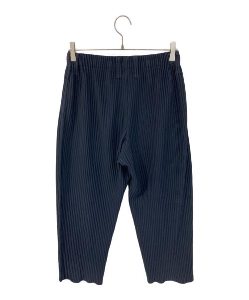 HOMME PLISSE ISSEY MIYAKE（オム プリッセ イッセイ ミヤケ）HOMME PLISSE ISSEY MIYAKE (オム プリッセ イッセイ ミヤケ) プリーツストレートパンツ ネイビー サイズ:1の古着・服飾アイテム