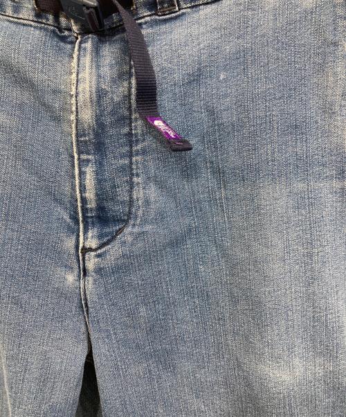 THE NORTHFACE PURPLELABEL（ザ・ノースフェイス パープルレーベル）THE NORTHFACE PURPLELABEL Webbing Belt Denim Wide Tapered Pants/ウェビングベルトデニムワイドテーパードパンツ インディゴ サイズ:SIZE 36の古着・服飾アイテム