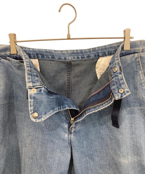 THE NORTHFACE PURPLELABEL（ザ・ノースフェイス パープルレーベル）THE NORTHFACE PURPLELABEL Webbing Belt Denim Wide Tapered Pants/ウェビングベルトデニムワイドテーパードパンツ インディゴ サイズ:SIZE 36の古着・服飾アイテム