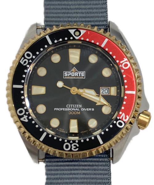 CITIZEN（シチズン）CITIZEN (シチズン) SPORTEプロフェッショナル ダイバー 300M ブラックの古着・服飾アイテム