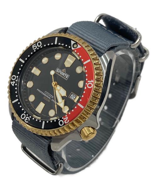 CITIZEN（シチズン）CITIZEN (シチズン) SPORTEプロフェッショナル ダイバー 300M ブラックの古着・服飾アイテム