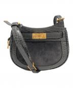 TORY BURCHトリーバーチ）の古着「クロコ型押し2WAYショルダーバッグ」｜グレー