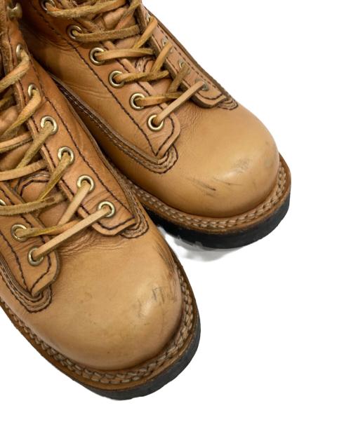 LONE WOLF（ローンウルフ）LONE WOLF (ローンウルフ) LOGGER レースアップブーツ ベージュ サイズ:SIZE 7の古着・服飾アイテム