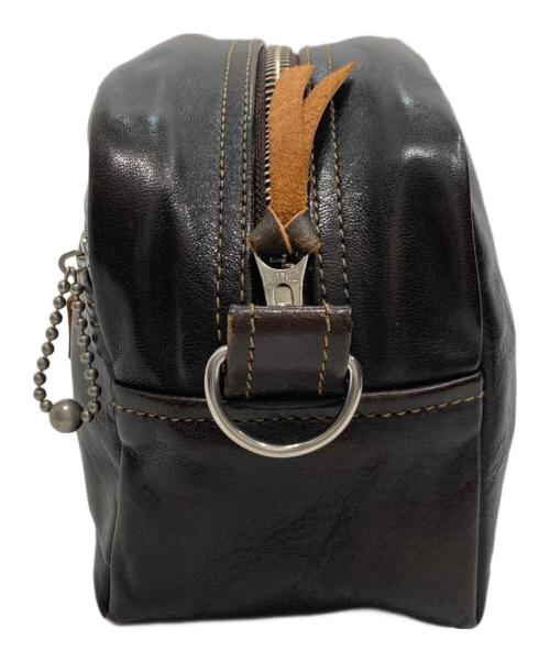 RAINBOW COUNTRY（レインボー カントリー）RAINBOW COUNTRY (レインボー カントリー) LEATHER SHOULDER POUCH/レザー・ショルダー・ポーチ ブラウンの古着・服飾アイテム