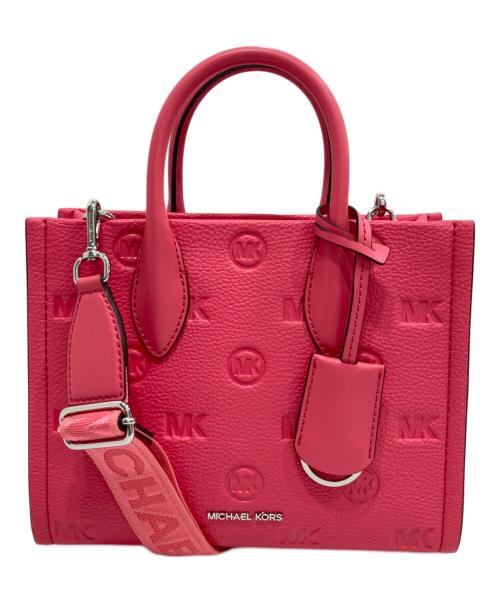 MICHAEL KORS（マイケルコース）MICHAEL KORS (マイケルコース) トップジップ ショッパー クロスボディバッグ ピンクの古着・服飾アイテム