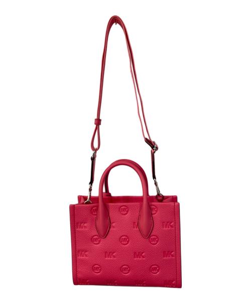 MICHAEL KORS（マイケルコース）MICHAEL KORS (マイケルコース) トップジップ ショッパー クロスボディバッグ ピンクの古着・服飾アイテム