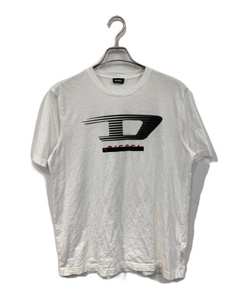 DIESEL（ディーゼル）DIESEL (ディーゼル) ＤロゴTEE ホワイト サイズ:SIZE Lの古着・服飾アイテム
