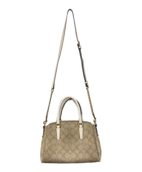 COACH（コーチ）COACH (コーチ) シグネチャー2WAYショルダーバッグ ベージュの古着・服飾アイテム