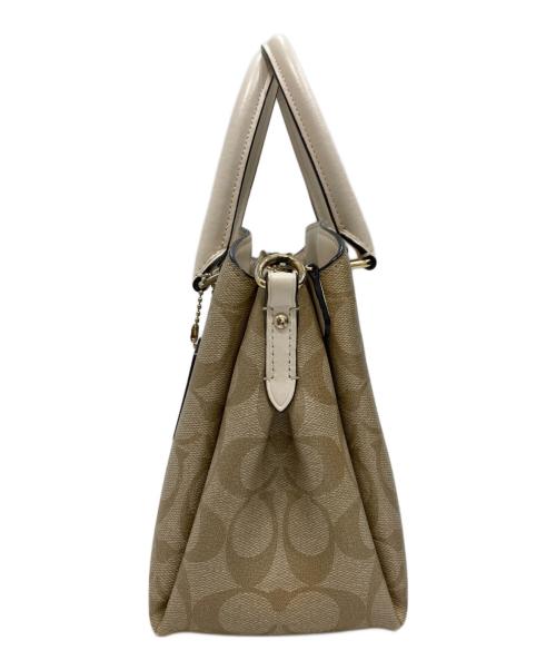 COACH（コーチ）COACH (コーチ) シグネチャー2WAYショルダーバッグ ベージュの古着・服飾アイテム