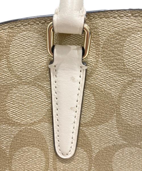 COACH（コーチ）COACH (コーチ) シグネチャー2WAYショルダーバッグ ベージュの古着・服飾アイテム