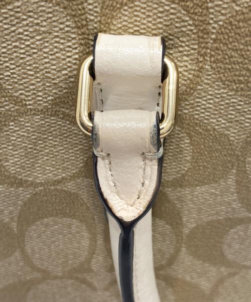 COACH（コーチ）COACH (コーチ) シグネチャー2WAYショルダーバッグ ベージュの古着・服飾アイテム