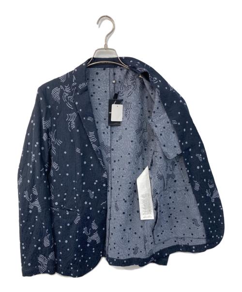 EMPORIO ARMANI（エンポリオ アルマーニ）EMPORIO ARMANI (エンポリオ アルマーニ) 総柄テーラードジャケット ネイビー サイズ:SIZE 44の古着・服飾アイテム