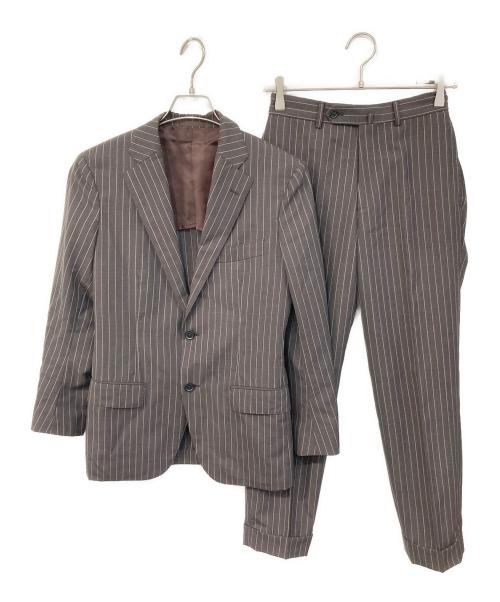 Pilgrim（ピルグリム）Pilgrim (ピルグリム) ウールトロピカル シングルブレステッド2Bスーツ JOHN FOSTER ブラウン サイズ:SIZE 44の古着・服飾アイテム