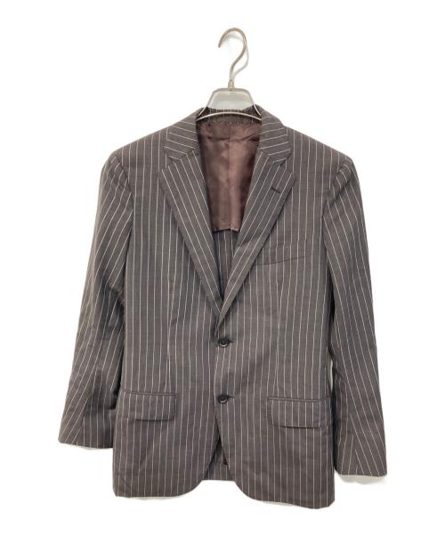 Pilgrim（ピルグリム）Pilgrim (ピルグリム) ウールトロピカル シングルブレステッド2Bスーツ JOHN FOSTER ブラウン サイズ:SIZE 44の古着・服飾アイテム