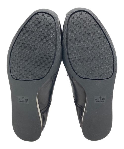 GUCCI（グッチ）GUCCI (グッチ) レザーベルクロシューズ ブラック サイズ:SIZE 39の古着・服飾アイテム