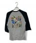 A BATHING APE (アベイシングエイプ) ラグランカットソー グレー×ブラック サイズ:SIZE XL：5000円
