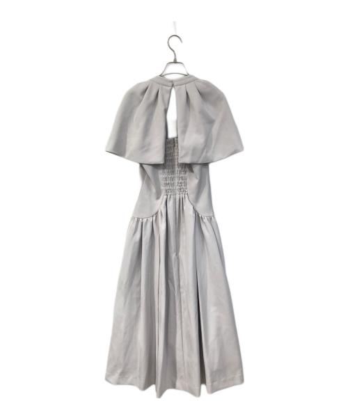 FRAY ID（フレイ アイディー）FRAY ID (フレイ アイディー) ケープスリーブドレス グレー サイズ:SIZE 0の古着・服飾アイテム
