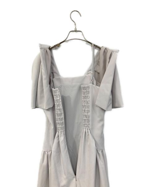 FRAY ID（フレイ アイディー）FRAY ID (フレイ アイディー) ケープスリーブドレス グレー サイズ:SIZE 0の古着・服飾アイテム