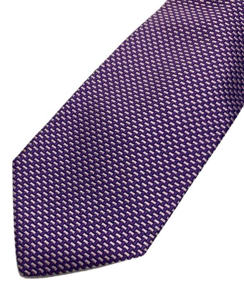 HERMES（エルメス）HERMES (エルメス) 総柄ネクタイ パープル サイズ:不明の古着・服飾アイテム