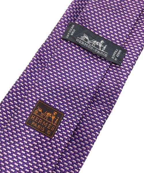 HERMES（エルメス）HERMES (エルメス) 総柄ネクタイ パープル サイズ:不明の古着・服飾アイテム