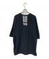 Y-3 (ワイスリー) オーバーサイズ 3ストライプ バックロゴ Tシャツ ブラック サイズ:SIZE S：7000円