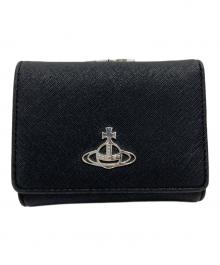 Vivienne Westwood（ヴィヴィアンウエストウッド）の古着「3つ折りがま口財布」｜ブラック