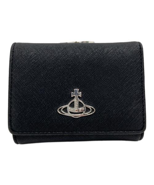Vivienne Westwood（ヴィヴィアンウエストウッド）Vivienne Westwood (ヴィヴィアンウエストウッド) 3つ折りがま口財布 ブラックの古着・服飾アイテム