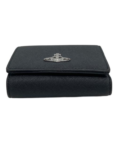 Vivienne Westwood（ヴィヴィアンウエストウッド）Vivienne Westwood (ヴィヴィアンウエストウッド) 3つ折りがま口財布 ブラックの古着・服飾アイテム