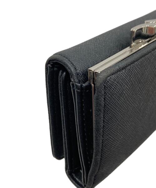 Vivienne Westwood（ヴィヴィアンウエストウッド）Vivienne Westwood (ヴィヴィアンウエストウッド) 3つ折りがま口財布 ブラックの古着・服飾アイテム